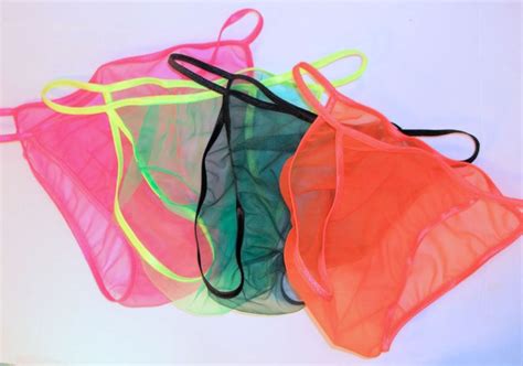 Men S String Bikini Seamless Body Hugger Underwear Sheer Etsy Australia