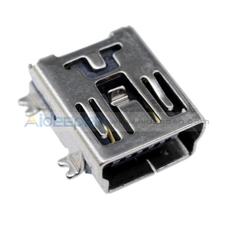 10pcs Mini Usb Type B Female 5 Pin Smt Smd Socket Jack Connector Port Aideepen