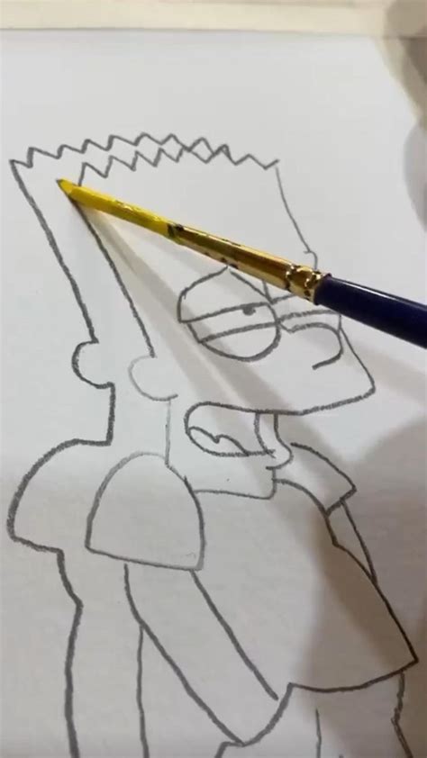 Bart simpson | Drawing & painting kit, Fan art drawing, Art painting acrylic