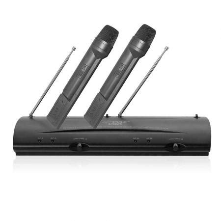 Pyle Pro Dual Channel Vhf Professional Wireless Microphone System Set