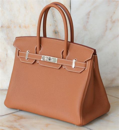 HERMES Birkin Gold Togo Leather 30cm At 1stDibs