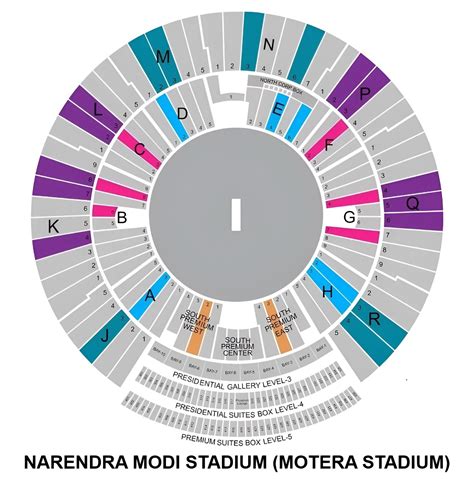 Narendra Modi Stadium Seating Chart with Rows and Seat Numbers 2024