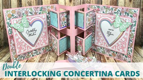 Double Interlocking Concertina Cards Fancy Fold Card Tutorials Fun