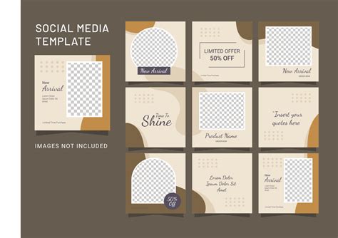 Template Feed Fashion Social Media Instagram Puzzle 2258815 Vector Art