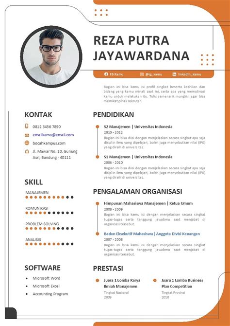 Contoh Cv Fresh Graduate Sarjana Manajemen