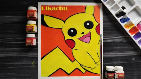 How To Draw Pikachu Pokemon Painting Acrylic Painting Of Pikachu