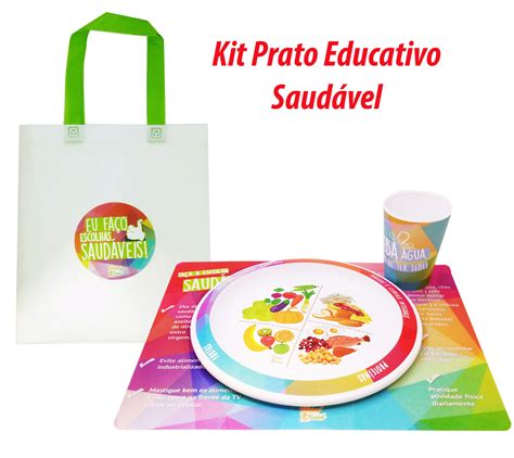 Kit Prato Educativo Saudável