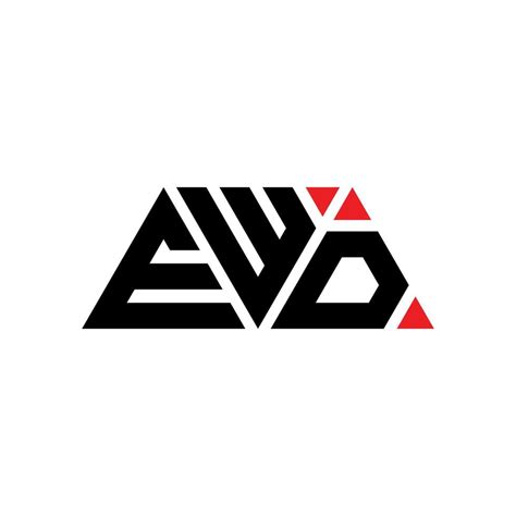 Ewd Triangle Letter Logo Design With Triangle Shape Ewd Triangle Logo