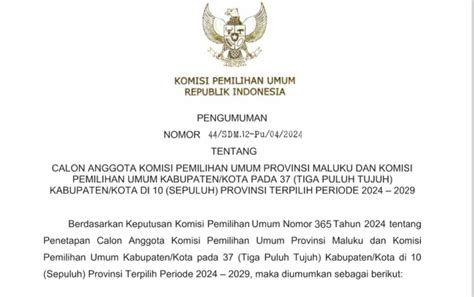 Ini Daftar Komisioner Kpu Kabupaten Kota Kaltim Terpilih Periode 2024