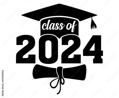 Class Of 2024 Svg Class Of 2024 Graduation Senior Class Senior Cheer Mom Senior 2024 Stock