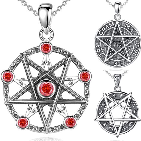 Sterling Silver Pentacle Necklace Wiccan Jewelry