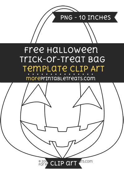 Halloween Trick Or Treat Bag Template – Clipart