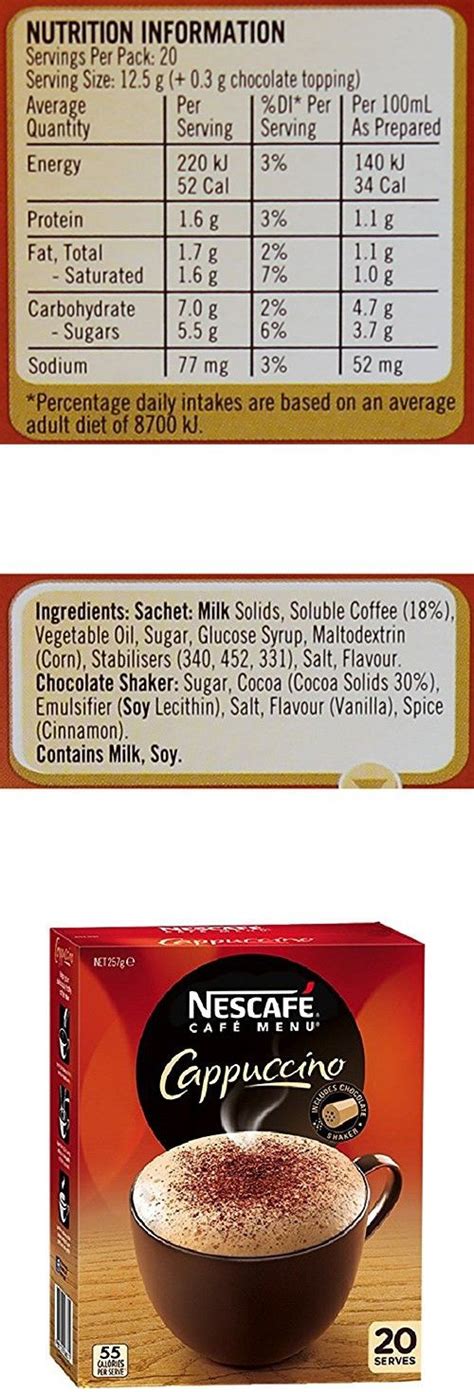 Nescafe Cappuccino Single Serve Sachets Pack 20 Serves Packets