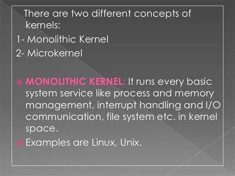 Microkernel architecture