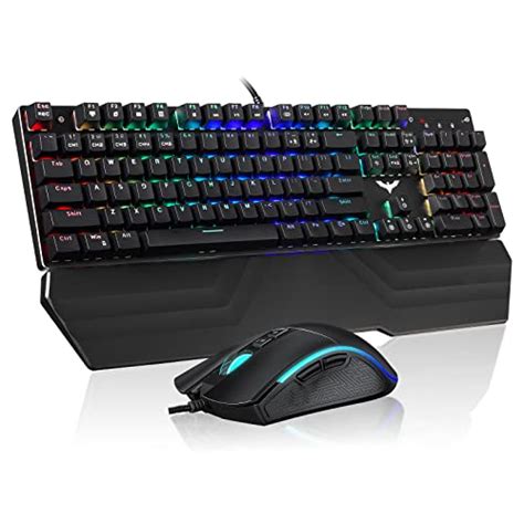 Havit Clavier M Canique Et Souris De Jeu Rvb Touches Bleues