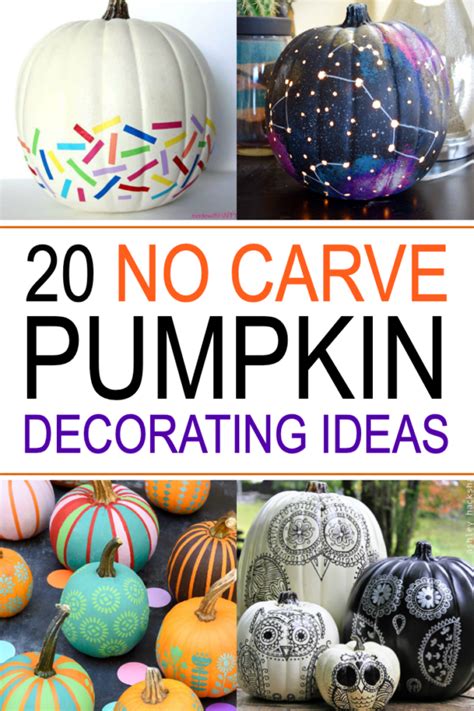 20 No Carve Pumpkin Decorating Ideas Sunshine Whispers