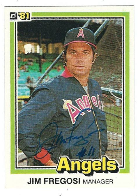 Autographed Jim Fregosi Donruss Card Main Line Autographs