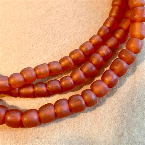 New Java Matte Orange Glass Beads