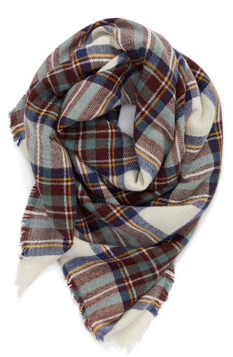 Evelyn K Plaid Blanket Scarf Nordstrom Fashion Outfit Accessories