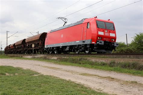 DB Cargo 185 017 1 Schotterzug Waghäusel DB Cargo 185 017 Flickr