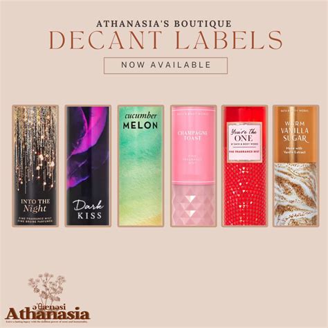 Athanasia S Decant Label Stickers For Your Decant Needs Perfume Labels Bath And Body Works