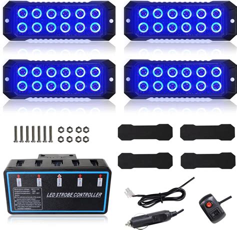 Adauris Led Emergency Strobe Lights 12 Led Strobe Lights For Trucks Emergency Lights