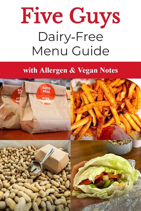 Five Guys Dairy Free Menu Guide With Allergen Vegan Options