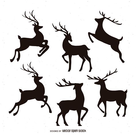 Santa And Reindeer Silhouette Free at GetDrawings | Free download