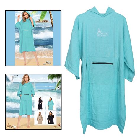 Hooded Surf Poncho Katoen Wetsuit Veranderende Gew Grandado