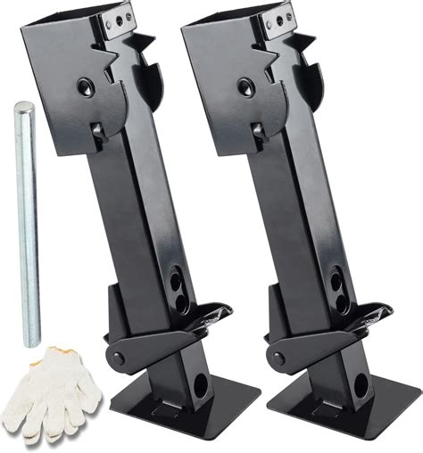 Buy Set of 2 Trailer Stabilizer Leveling Jacks Folding Telescoping Legs