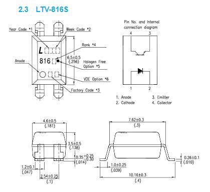 LTV-816S-TA1-C光宝贴片高速光耦SOP-4_光电光耦合器(光耦)_维库电子市场网