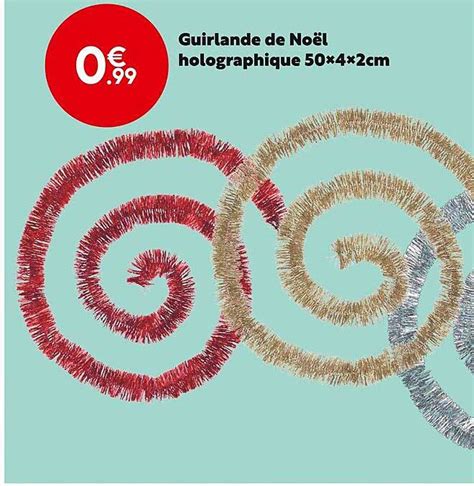 Promo Guirlande De Noël Holographique chez Maxi Bazar iCatalogue fr