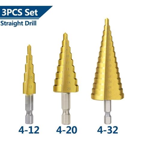 Enclume Pcs Straight Drill Foret Tag Conique Tige Hexagonale