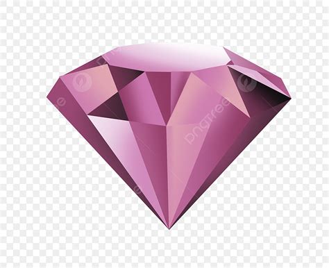 Crystal Diamond Hd Transparent, Pink Cartoon Crystal Diamond, Cartoon ...