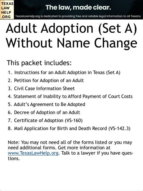 Adult Adoption Set A — Harris County Robert W Hainsworth Law Library