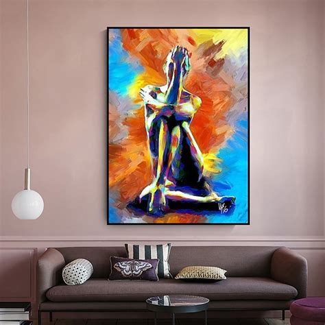 Abstract Woman Nude Canvas Painting Sexy Body Art Canvas Painting Print Sex Posters Wall Art