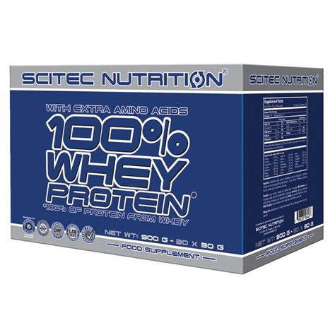Scitec Nutrition, 100% Whey Protein, 30 x 30 g (900 g) | 100 whey ...