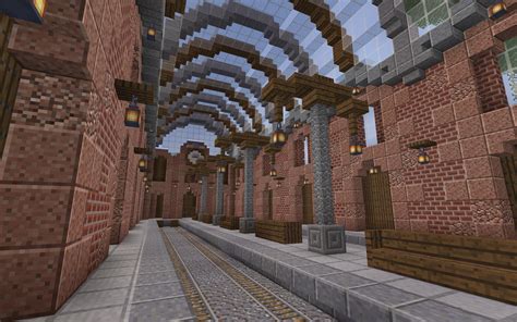 A Railway Station I Built On My Friends Survival Server Minecraft