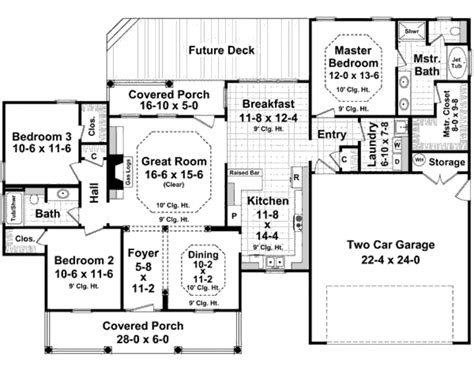 Ranch Style House Plan 3 Beds 2 Baths 1700 Sqft Plan 21 288