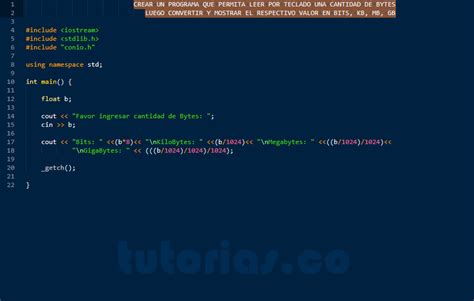 Operadores Visual C Conversion De Bytes Tutorias Co