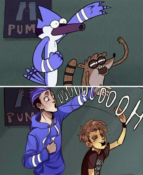 Human mordecai and rigby regular show – Artofit