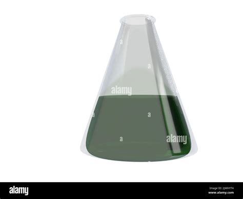 3d Render Illustration Of Erlenmeyer Flask Isolated On White Stock