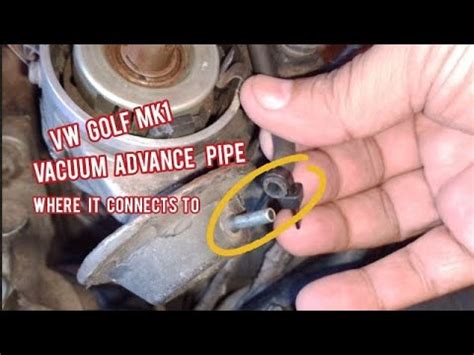 Golf Mk Vacuum Advance Pipe Youtube