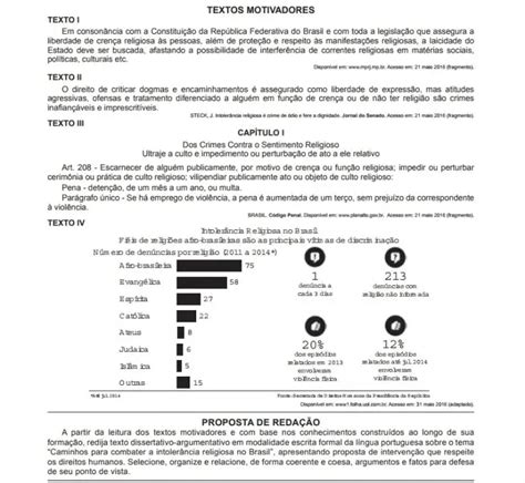 Reda Es Enem Nota De Caminhos Para Combater A Intoler Ncia