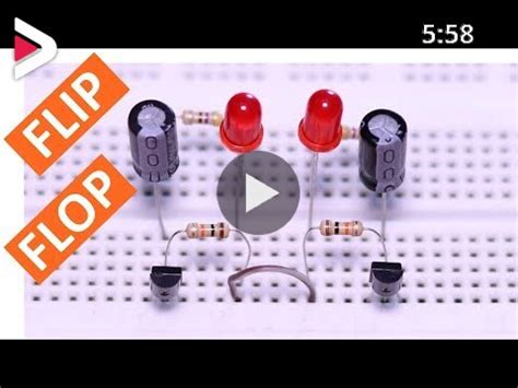 Flip Flop Led Flasher Circuit Using Transistor Bc Breadboard