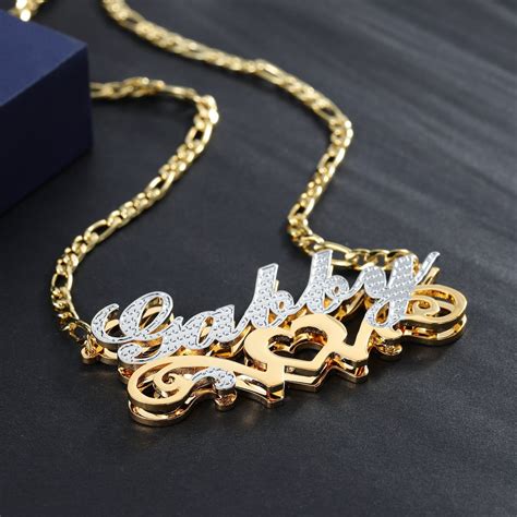 Personalized K Gold Name Necklace Gold Filled Double Plated Etsy