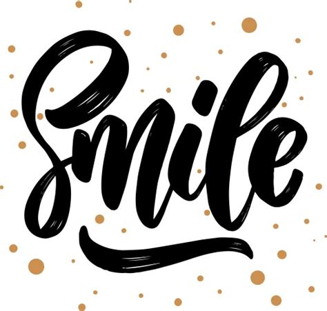 Always Smile Hand Lettering Inscription Text Vector Image