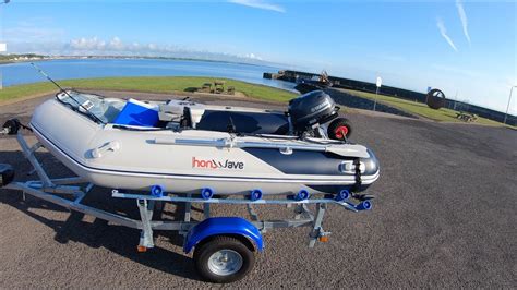 Honwave T32 IE With Sunway Inflatable Boat Trailer YouTube