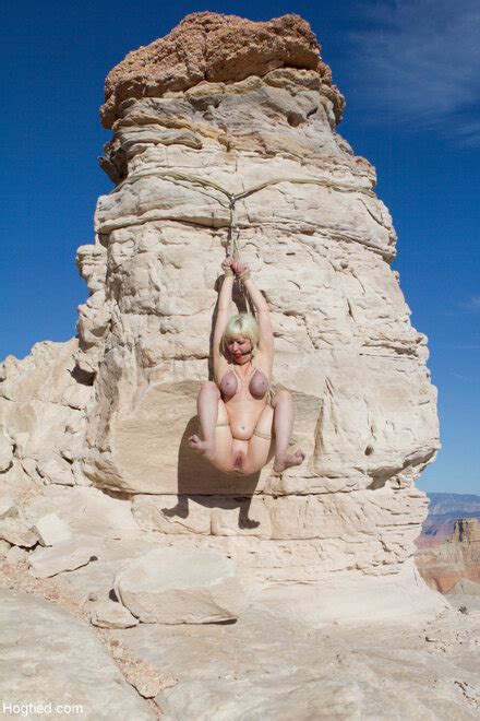 Blondes Of All Sorts 1 Busty Blonde Cherry Torn Gets Ball Gagged Hogtied In Hot Outdoor BDSM