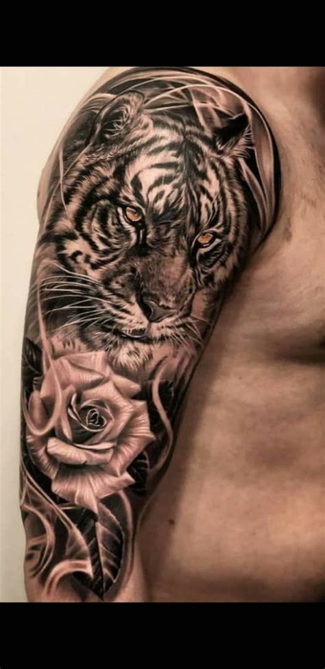 Pin By Tattooparviz On Gvgh Mens Shoulder Tattoo Tiger Tattoo